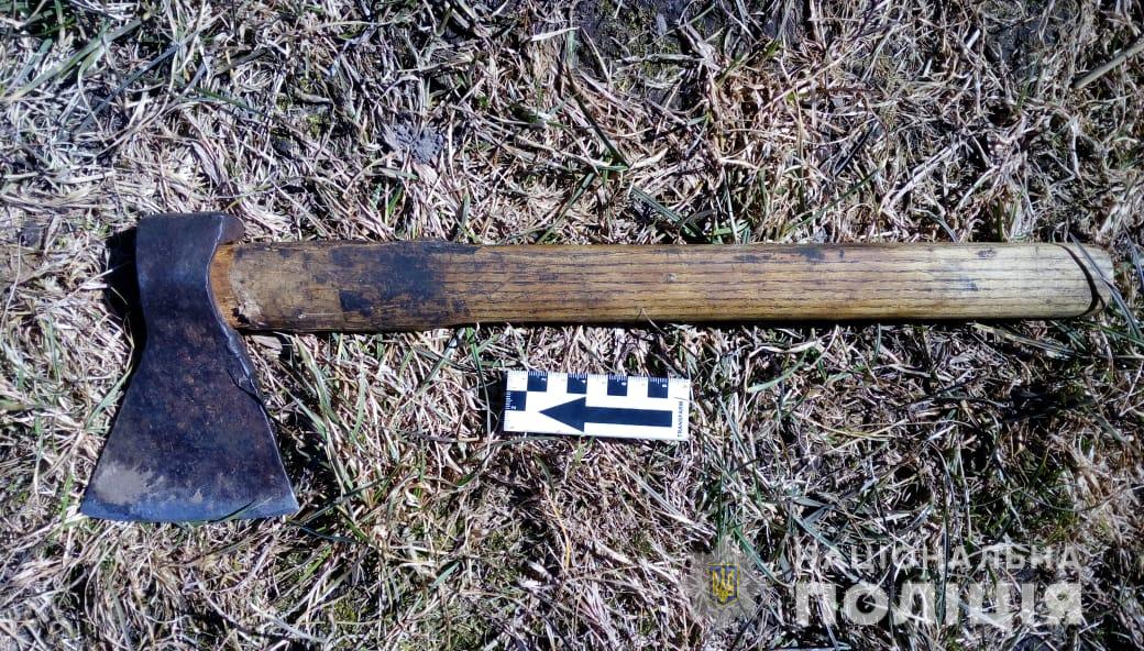 У Луцькому районі чоловік погрожував поліції сокирою та пошкодив авто