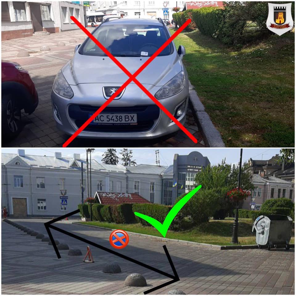 У центрі Луцька муніципали систематично виявляють порушників правил паркування