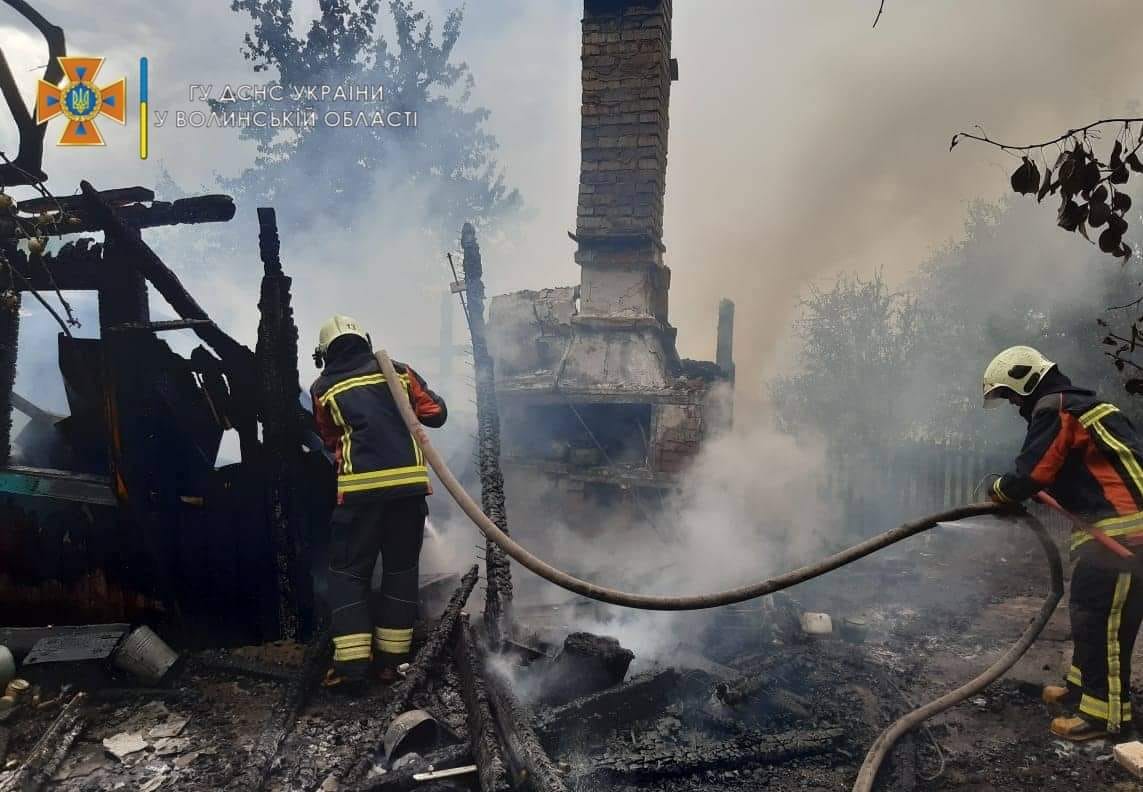 За минулу добу рятувальники загасили дві пожежі на Волині