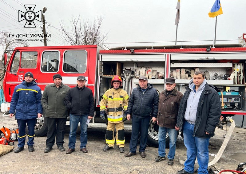 У Володимирі організували навчання для добровільної пожежної команди