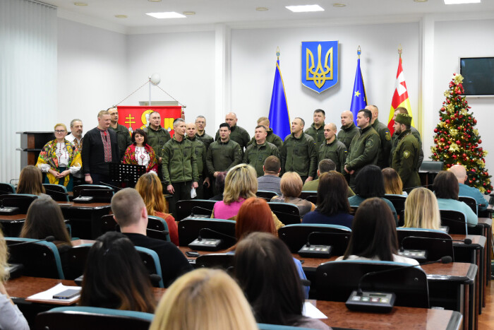 У Луцькій міській раді колядували військовослужбовці Національної гвардії України