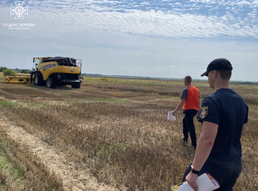 На Ковельщині тривають профілактичні заходи для запобігання пожежам під час жнив