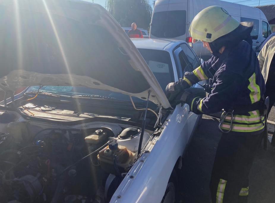 На Волині рятувальники допомогли водію автівки, під капотом якої сховався плазун