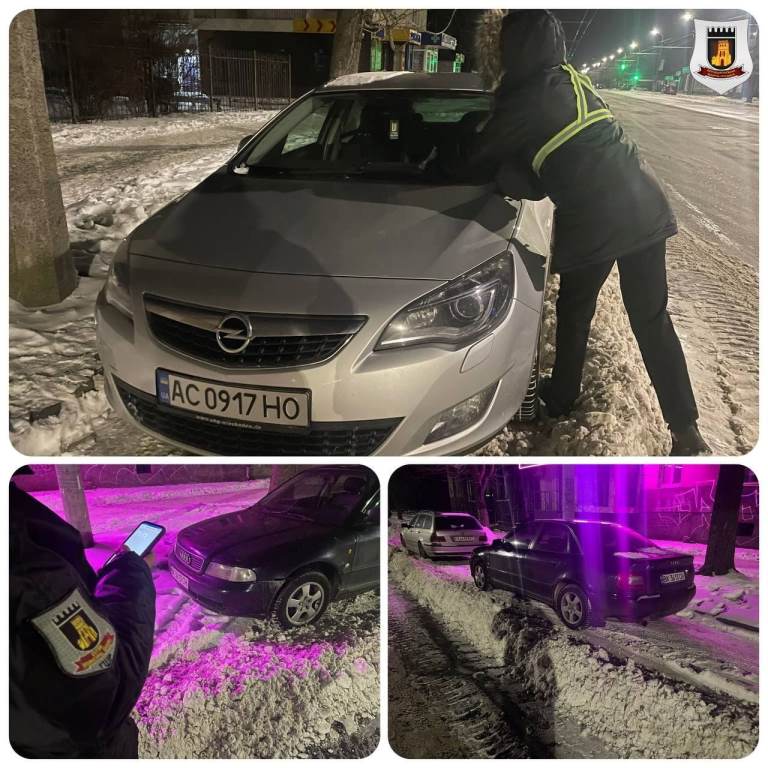 У Луцьку закликають не залишати авто на узбіччях під час сильних снігопадів