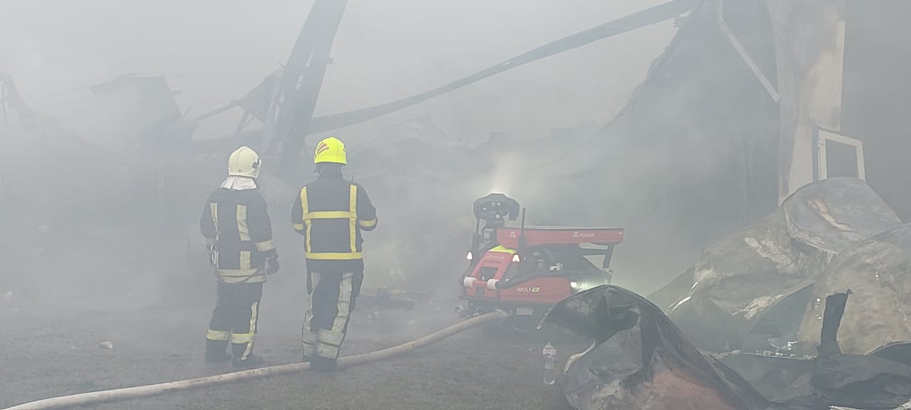 Пожежу на птахокомплексі у Нововолинську допомагав гасити пожежний робот з Рівненщини