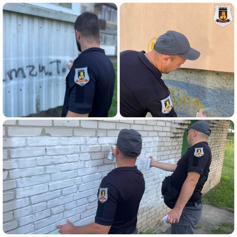 У Луцьку продовжують зафарбовувати рекламу наркотиків