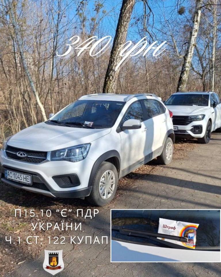 У Луцьку муніципали виявили «автохамів», які нищать зелену зону парку