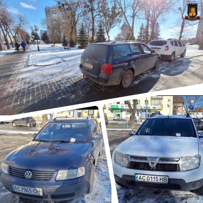 У центрі Луцька муніципали виявили паркування авто на тротуарі