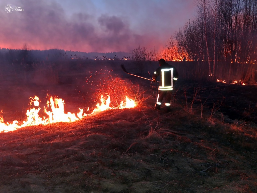 Минулої доби на Волині горіло понад п’ять гектарів сухостою