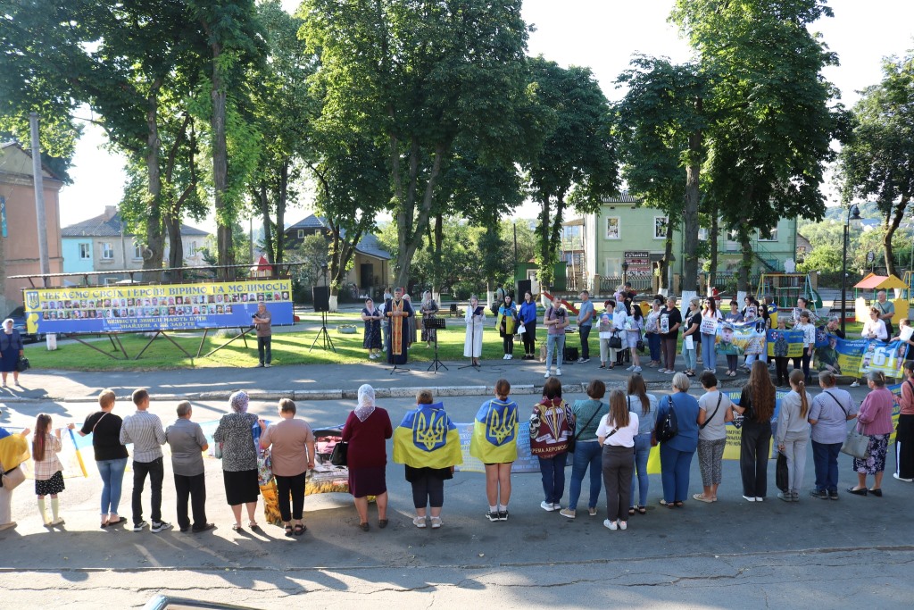 У Горохові рідні зниклих безвісти Героїв організували мирну акцію