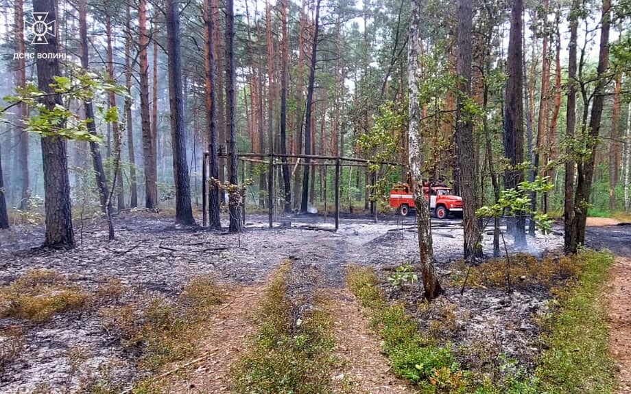 На Волині ліквідували загоряння на території лісу