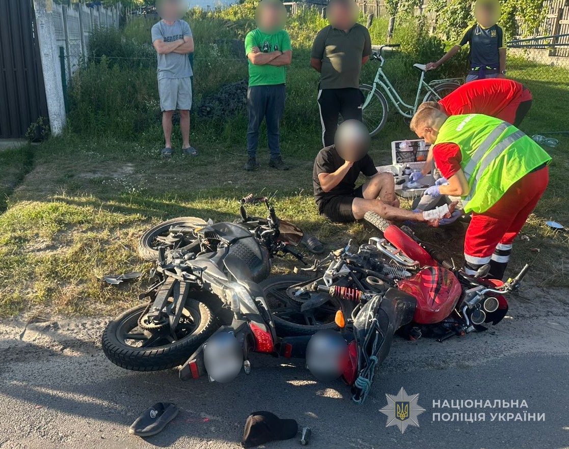 На Ківерцівщині зіткнулися два мотоцикли