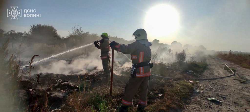 За добу рятувальники Волині ліквідували сім пожеж посуші