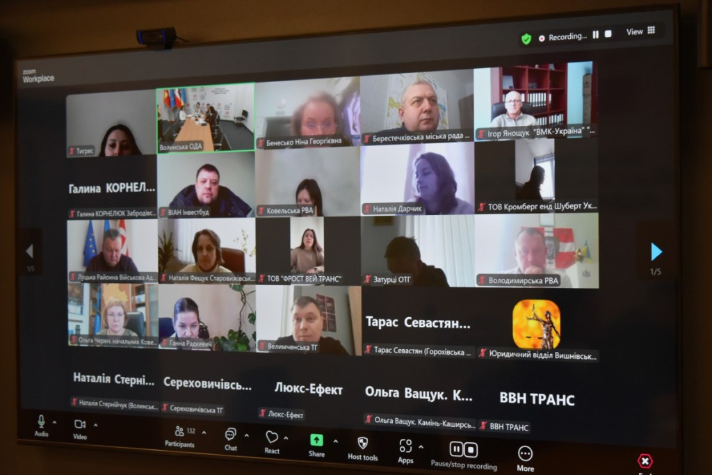 Мобілізація і робота бізнесу: у Волинській ОВА організували зустріч із підприємцями