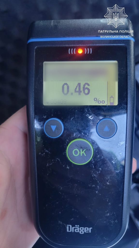 У Ковелі виявили нетверезого керманича