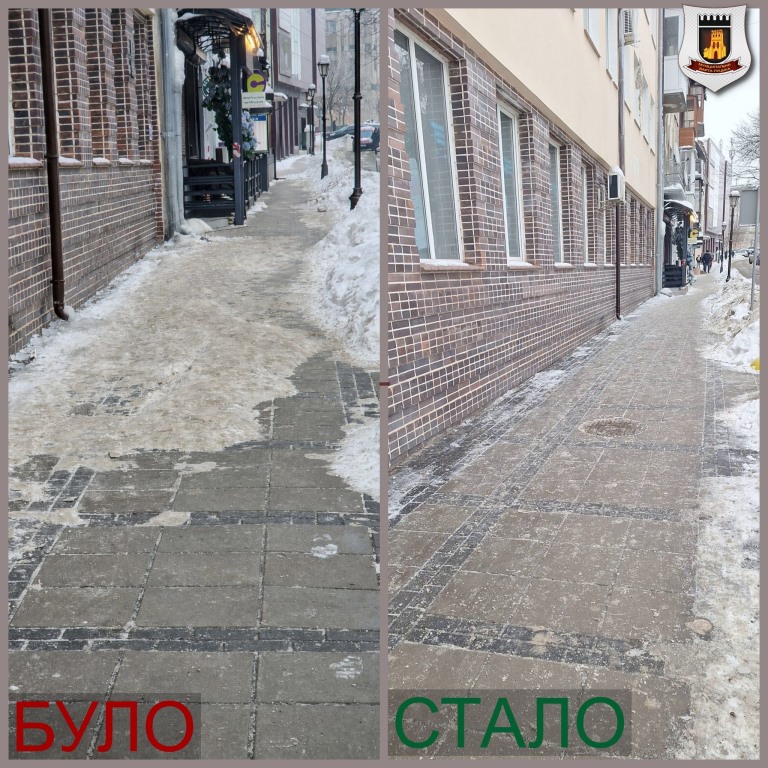 Муніципали видали припис через не очищений від снігу тротуар у центрі Луцька