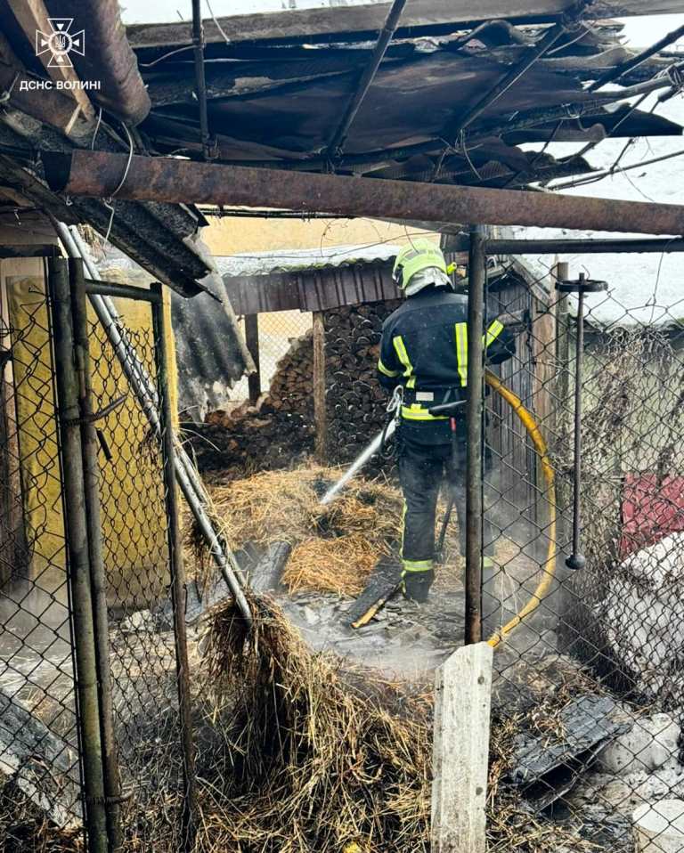 За минулу добу рятувальники Волині ліквідували три пожежі господарських споруд