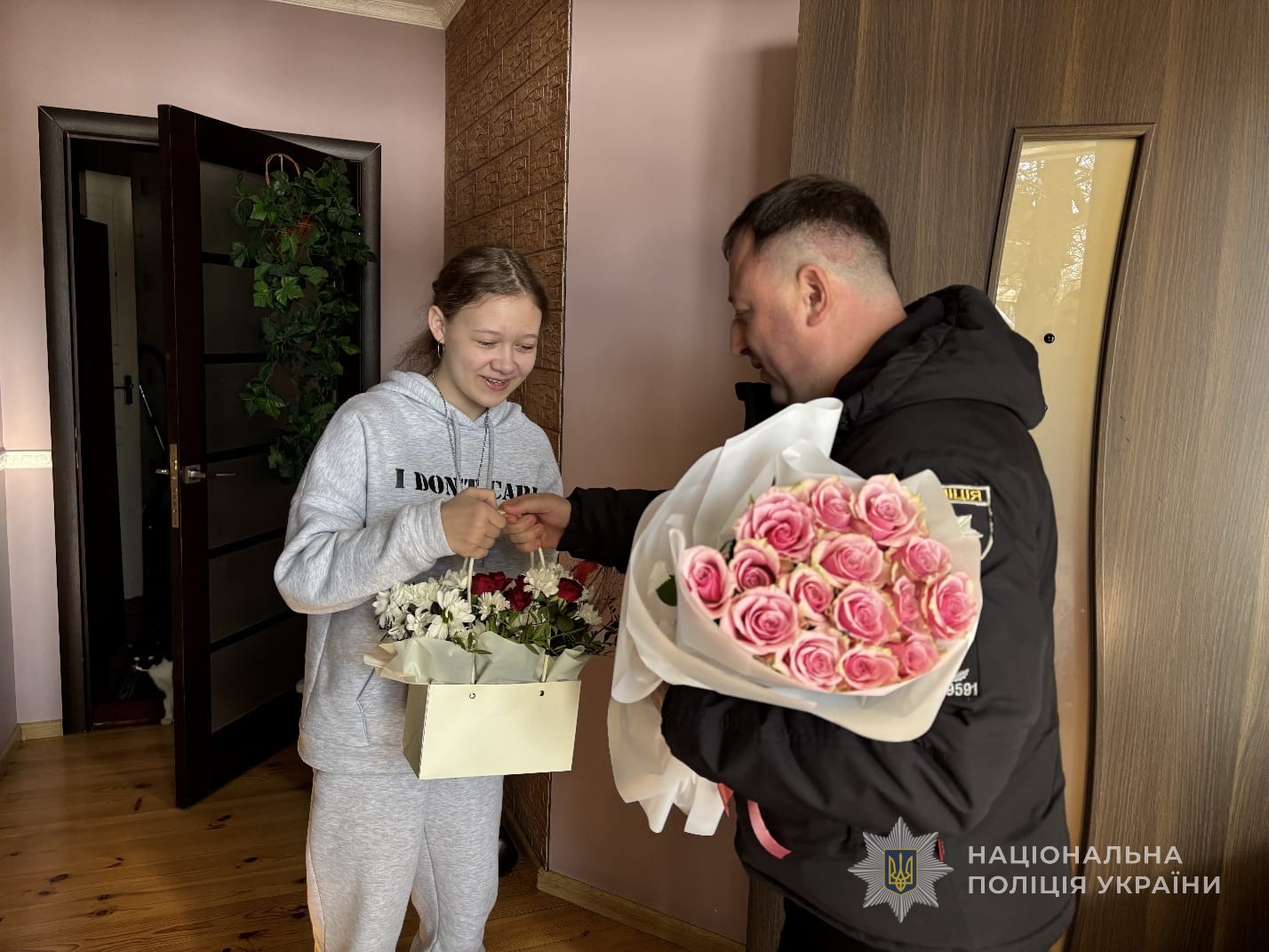 Волинські поліцейські привітали з днем народження дітей безвісти зниклих на війні колег