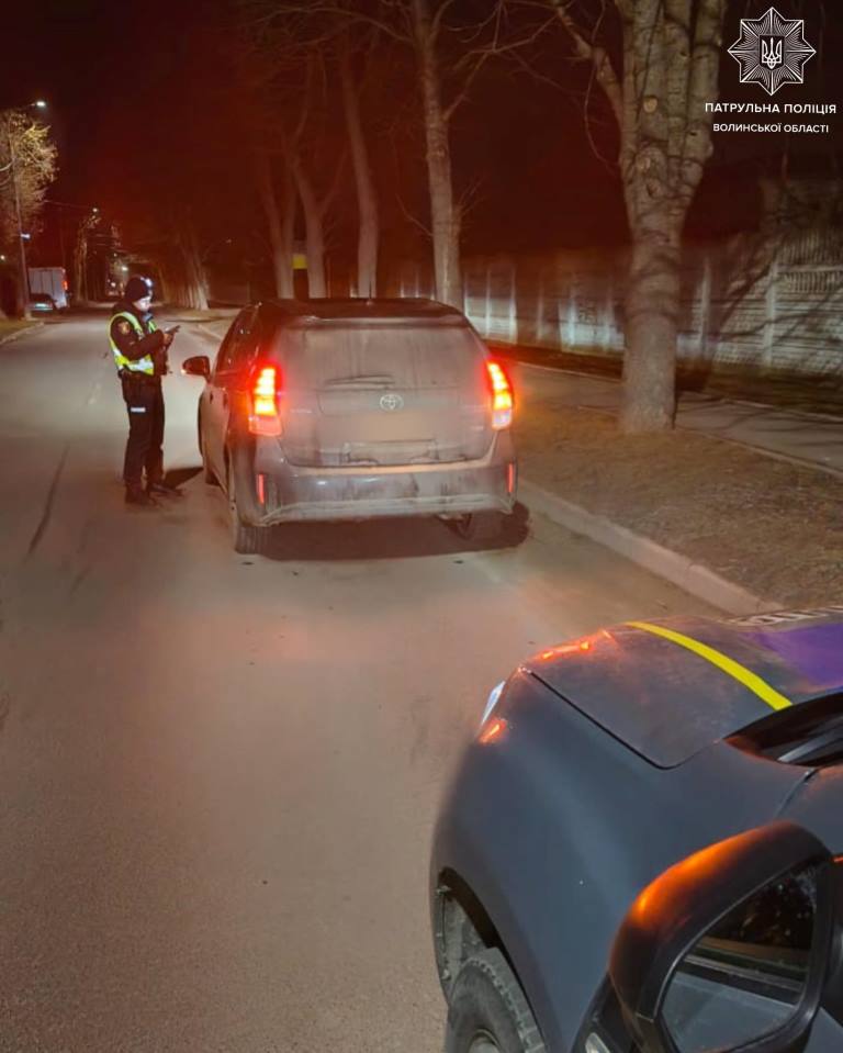 У Луцьку патрульні виявили водія, позбавленого права керування