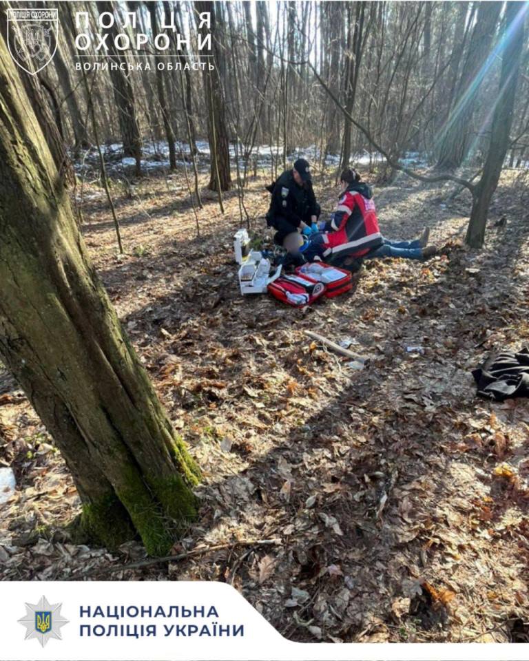 У лісі поблизу Ківерців чоловік намагався вкоротити собі віку