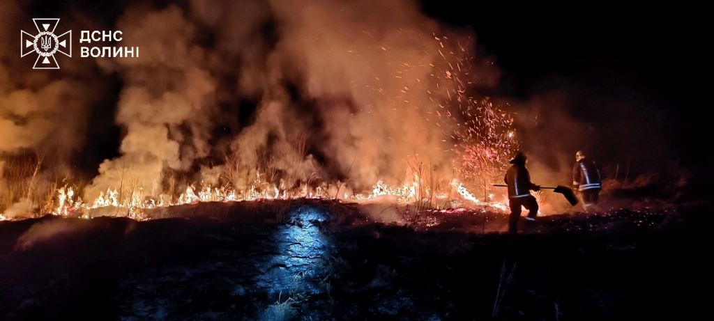 На Волині зафіксували низку пожеж сухої трави