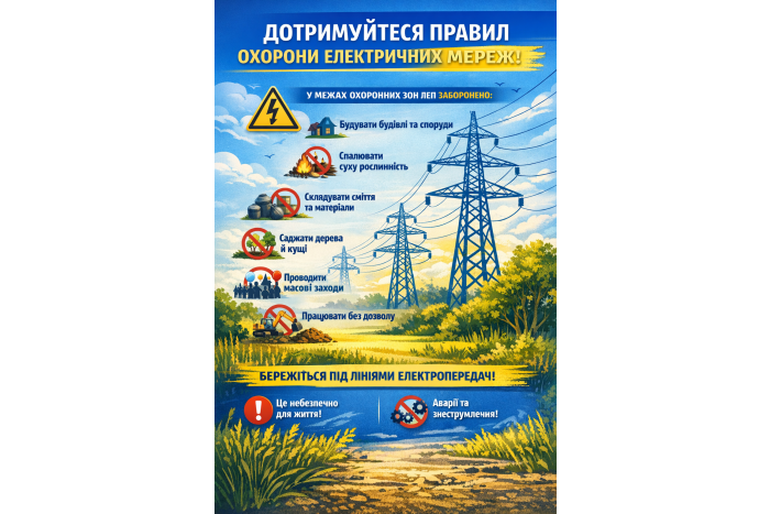 У Луцьку нагадують про дотримання правил охорони електричних мереж