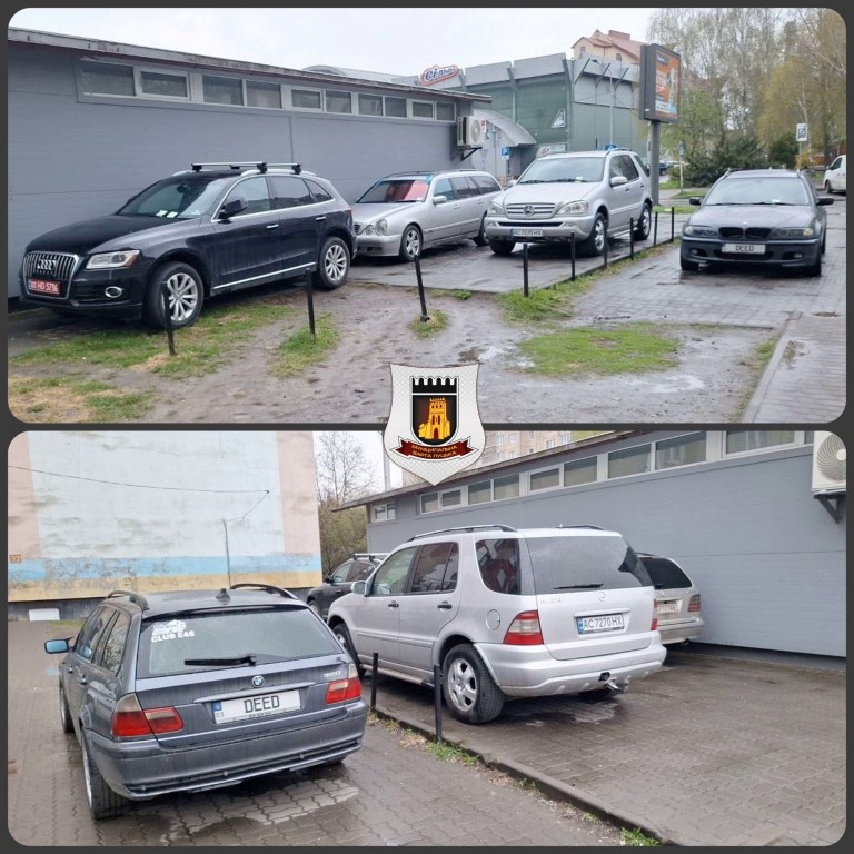 У Луцьку виявили порушення правил паркування на вулиці Кравчука