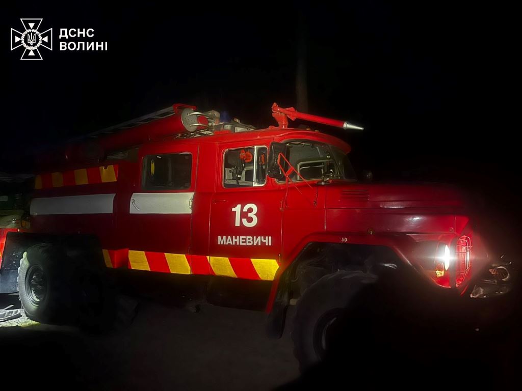 На Маневиччині горів сухостій